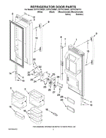 04 - Refrigerator Door Parts parts for Whirlpool Refrigerator GI7FVCXWY01 from AppliancePartsPros.com