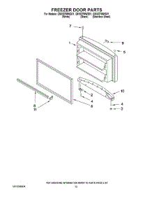 07 - Freezer Door Parts parts for Whirlpool Refrigerator G9IXEFMWS01 from AppliancePartsPros.com
