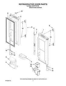 05 - Refrigerator Door Parts parts for Whirlpool Refrigerator GX5FHTXVY02 from AppliancePartsPros.com