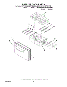 10 - Freezer Door Parts parts for Whirlpool Refrigerator GI7FVCXWY01 from AppliancePartsPros.com