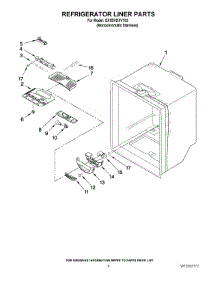 04 - Refrigerator Liner Parts parts for Whirlpool Refrigerator GX5SHDXVY02 from AppliancePartsPros.com