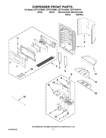 09 - Dispenser Front Parts parts for Whirlpool Refrigerator GI7FVCXWY01 from AppliancePartsPros.com