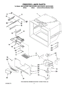 02 - Freezer Liner Parts parts for Whirlpool Refrigerator GB2FHDXWS00 from AppliancePartsPros.com