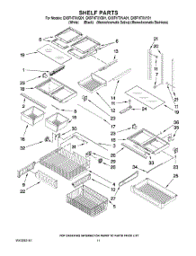 07 - Shelf Parts parts for Whirlpool Refrigerator GX5FHTXVA01 from AppliancePartsPros.com