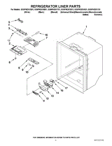 04 - Refrigerator Liner Parts parts for Whirlpool Refrigerator GX5FHDXVT01 from AppliancePartsPros.com