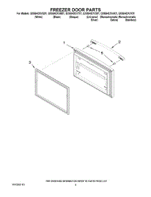 03 - Freezer Door Parts parts for Whirlpool Refrigerator GX5SHDXVA01 from AppliancePartsPros.com