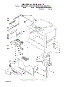 02 - Freezer Liner Parts parts for Whirlpool Refrigerator GX5SHTXVB01 from AppliancePartsPros.com