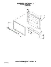 06 - Freezer Door Parts parts for Whirlpool Refrigerator W9RXXMFWS00 from AppliancePartsPros.com
