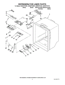 04 - Refrigerator Liner Parts parts for Whirlpool Refrigerator GX5SHTXVB01 from AppliancePartsPros.com