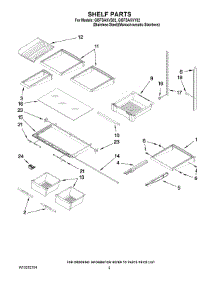 03 - Shelf Parts parts for Whirlpool Refrigerator GI5FSAXVY02 from AppliancePartsPros.com