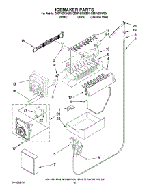 08 - Icemaker Parts parts for Whirlpool Refrigerator GB9FHDXWQ00 from AppliancePartsPros.com
