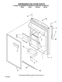 04 - Refrigerator Door Parts parts for Whirlpool Refrigerator W9TXNMFWT00 from AppliancePartsPros.com