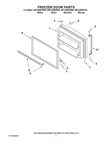 06 - Freezer Door Parts parts for Whirlpool Refrigerator W9TXNMFWT00 from AppliancePartsPros.com