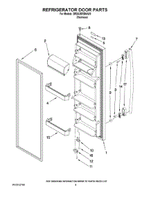 06 - Refrigerator Door Parts parts for Whirlpool Refrigerator BRS62BRBNA00 from AppliancePartsPros.com