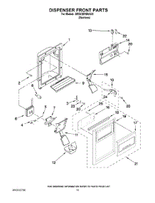 08 - Dispenser Front Parts parts for Whirlpool Refrigerator BRS62BRBNA00 from AppliancePartsPros.com