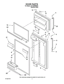 02 - Door Parts parts for Whirlpool Refrigerator W1TXEMMWS01 from AppliancePartsPros.com