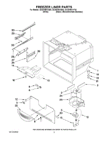 02 - Freezer Liner Parts parts for Whirlpool Refrigerator GX2SHBXVY02 from AppliancePartsPros.com
