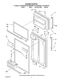 02 - Door Parts parts for Whirlpool Refrigerator W1TXEMFWQ01 from AppliancePartsPros.com