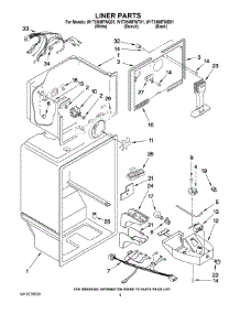 03 - Liner Parts parts for Whirlpool Refrigerator W1TXNMFWT01 from AppliancePartsPros.com