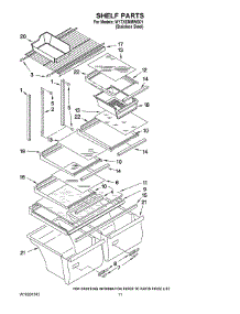 06 - Shelf Parts parts for Whirlpool Refrigerator W1TXEMMWS01 from AppliancePartsPros.com