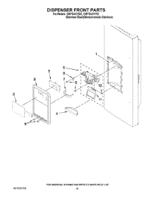 08 - Dispenser Front Parts parts for Whirlpool Refrigerator GI5FSAXVS02 from AppliancePartsPros.com