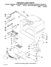 02 - Freezer Liner Parts parts for Whirlpool Refrigerator GX5FHDXVB01 from AppliancePartsPros.com