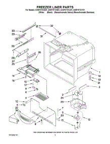 02 - Freezer Liner Parts parts for Whirlpool Refrigerator GX5FHTXVQ01 from AppliancePartsPros.com