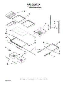 03 - Shelf Parts parts for Whirlpool Refrigerator 7GI5FSAXVY2 from AppliancePartsPros.com