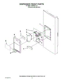 08 - Dispenser Front Parts parts for Whirlpool Refrigerator 7GI5FSAXVY2 from AppliancePartsPros.com