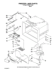 02 - Freezer Liner Parts parts for Whirlpool Refrigerator GX5SHTXVB02 from AppliancePartsPros.com