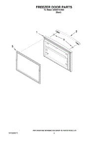 03 - Freezer Door Parts parts for Whirlpool Refrigerator GX5SHTXVB02 from AppliancePartsPros.com