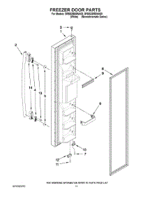 07 - Freezer Door Parts parts for Whirlpool Refrigerator BRS62BBBNA00 from AppliancePartsPros.com