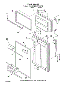 02 - Door Parts parts for Whirlpool Refrigerator ET1PHKXPQ09 from AppliancePartsPros.com
