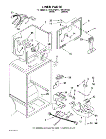 03 - Liner Parts parts for Whirlpool Refrigerator ET1PHKXPQ09 from AppliancePartsPros.com