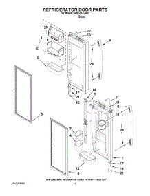 07 - Refrigerator Door Parts parts for Whirlpool Refrigerator GI5FVAXVB02 from AppliancePartsPros.com