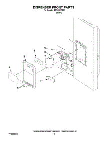 08 - Dispenser Front Parts parts for Whirlpool Refrigerator GI5FVAXVB02 from AppliancePartsPros.com