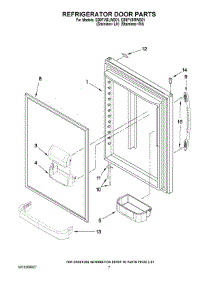 05 - Refrigerator Door Parts parts for Whirlpool Refrigerator EB9FVBLWS01 from AppliancePartsPros.com