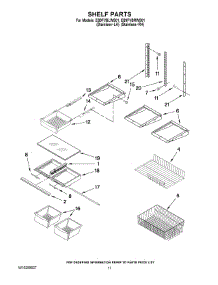 07 - Shelf Parts parts for Whirlpool Refrigerator EB9FVBLWS01 from AppliancePartsPros.com