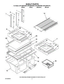 03 - Shelf Parts parts for Whirlpool Refrigerator W9TXNMFWB00 from AppliancePartsPros.com