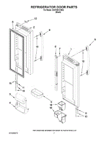05 - Refrigerator Door Parts parts for Whirlpool Refrigerator GX5FHDXVB02 from AppliancePartsPros.com