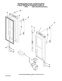 05 - Refrigerator Door Parts parts for Whirlpool Refrigerator GX2SHBXVB02 from AppliancePartsPros.com
