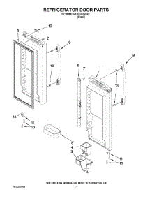 05 - Refrigerator Door Parts parts for Whirlpool Refrigerator GX2SHDXVB02 from AppliancePartsPros.com