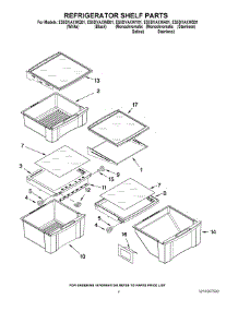03 - Refrigerator Shelf Parts parts for Whirlpool Refrigerator ES5DVAXWA01 from AppliancePartsPros.com