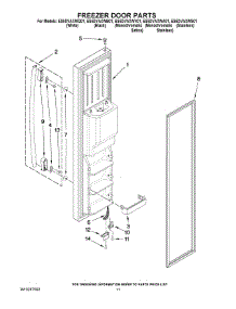 07 - Freezer Door Parts parts for Whirlpool Refrigerator ES5DVAXWA01 from AppliancePartsPros.com