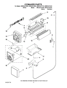 10 - Icemaker Parts parts for Whirlpool Refrigerator GD5DHAXVB04 from AppliancePartsPros.com