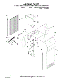 11 - Air Flow Parts parts for Whirlpool Refrigerator GD5DHAXVB04 from AppliancePartsPros.com