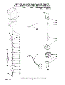 05 - Motor And Ice Container Parts parts for Whirlpool Refrigerator GD5DHAXVQ04 from AppliancePartsPros.com