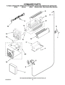 12 - Icemaker Parts parts for Whirlpool Refrigerator ED5FHAXVA02 from AppliancePartsPros.com