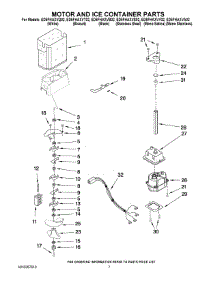 05 - Motor And Ice Container Parts parts for Whirlpool Refrigerator ED5FHAXVQ02 from AppliancePartsPros.com