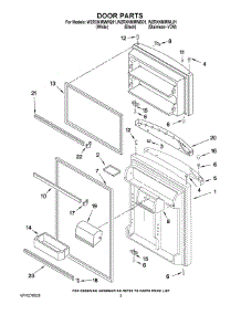 02 - Door Parts parts for Whirlpool Refrigerator W2RXNMMWL01 from AppliancePartsPros.com
